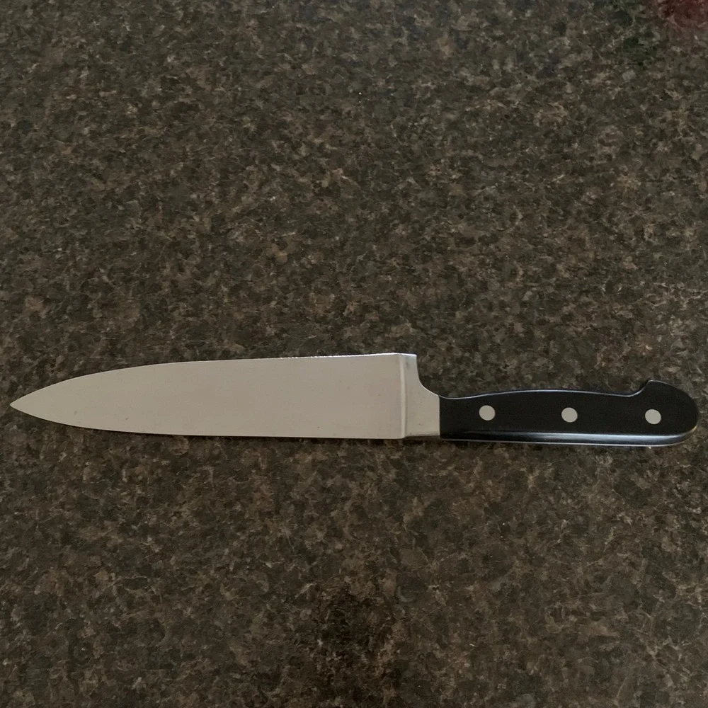 Sabatier Elite Chef Knife Black Handle Stainless‎ Steel Blade Kitchen Tool